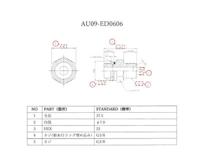 特殊アダプターAU09K-ED0606